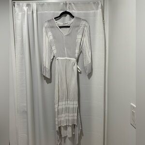 Zara size S Striped Asymmetric Dress